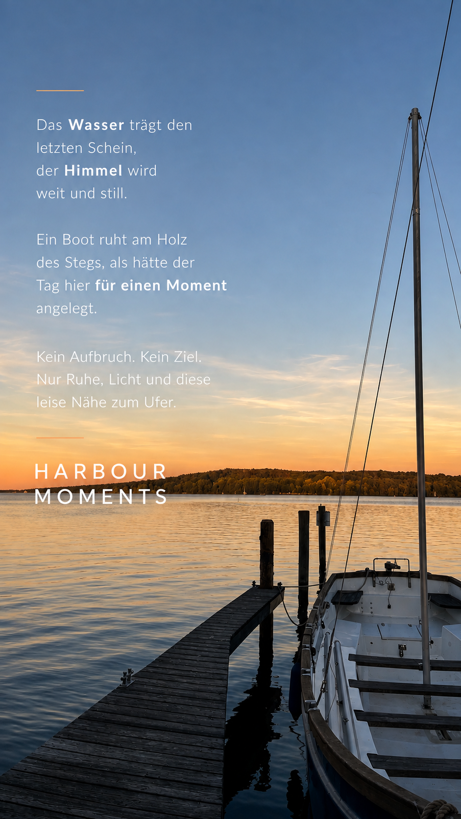 Das Wasser trägt den letzten Schein