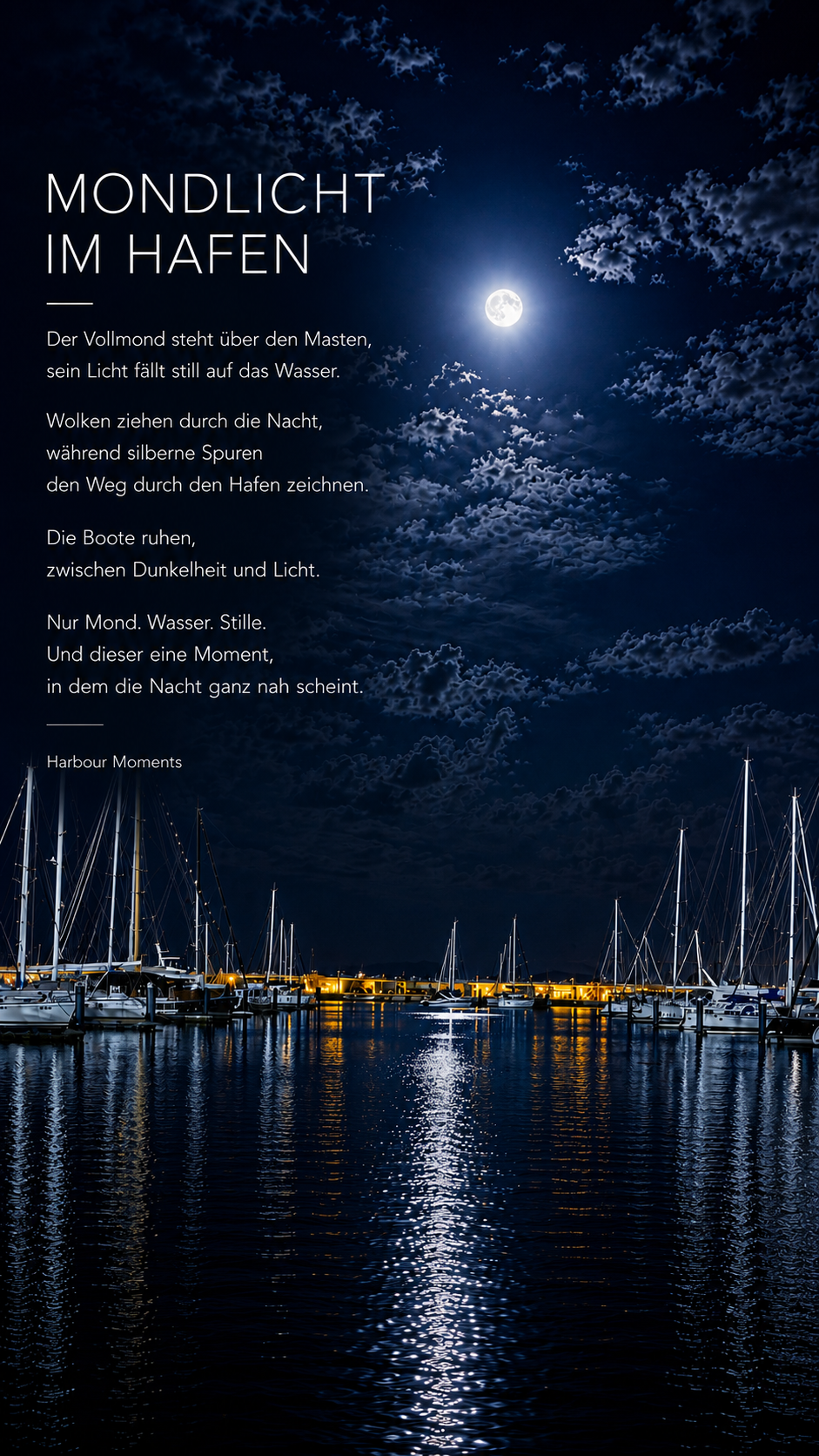 Mondlicht im Hafen