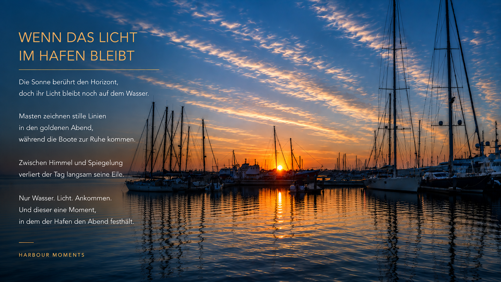 Wenn das Licht im Hafen bleibt